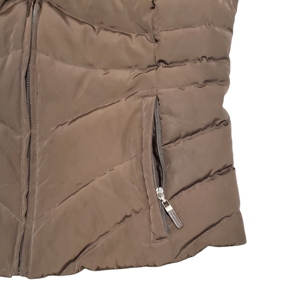 Wilsons Leather Womens Brown Down Puffer Vest Sz Small Outdoors Gorpcore Hiking - Picture 3 of 10